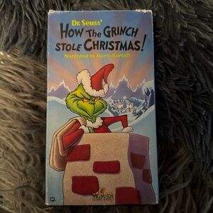 VHS VIDEO Dr Seuss How the Grinch Stole Christmas Animated 1966 Movie Classic
